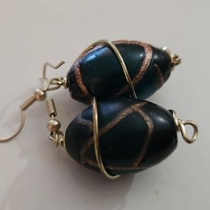 Stunning wire wrapped earrings to match necklace listed
